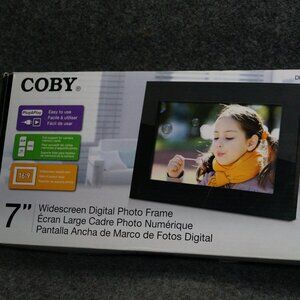 COBY DP700 7" Widescreen Digital Photo Frame Black – Open Box Tested